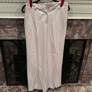 Silk wool viscose blend wide leg pant